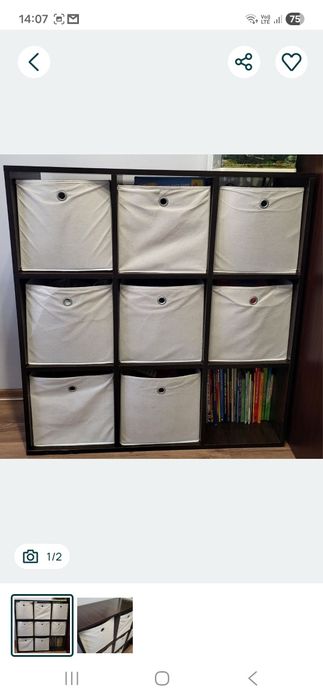 Półka ścienna Vida XL kwadrat biała 100x18x53