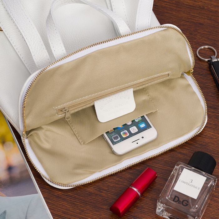 Skórzany plecak damski torebka 2w1 elegancki A4 włoski klasyczny