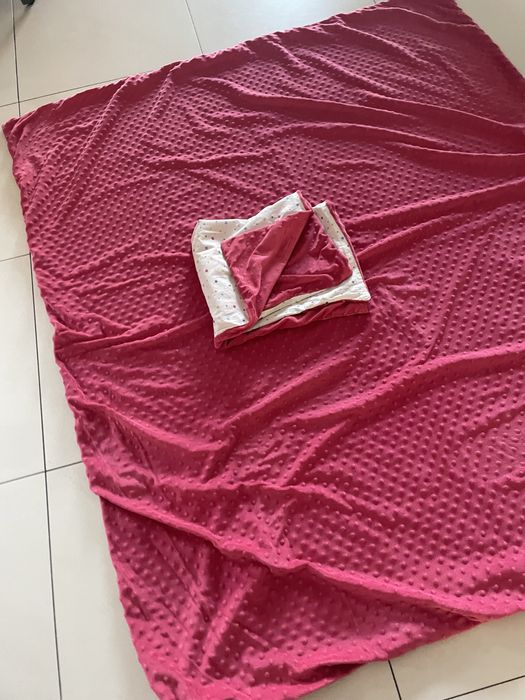 Pośliec dziecięca różowa gwiazdki + dwie poduszki sówki