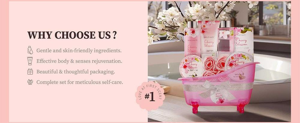 Набор для СПА процедур (ванны, душа), бренд BODY & EARTH, 8 предметов