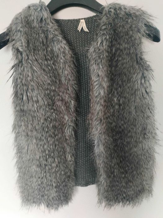 Kamizelka futrzana 146 cm 10-11 lat YD futerko jak nowa