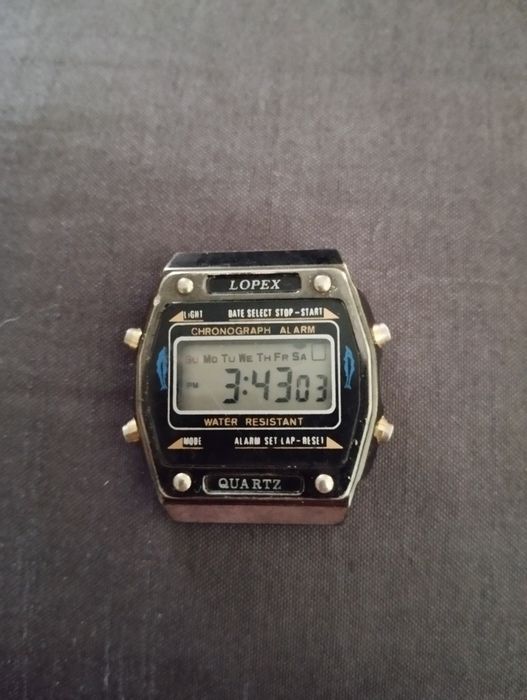 Kultowy zegarek Lopex metalowa koperta