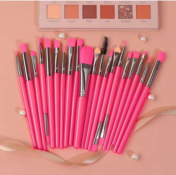 Conjunto 20 Pinceis Maquilhagem - Azuis64286375291137122