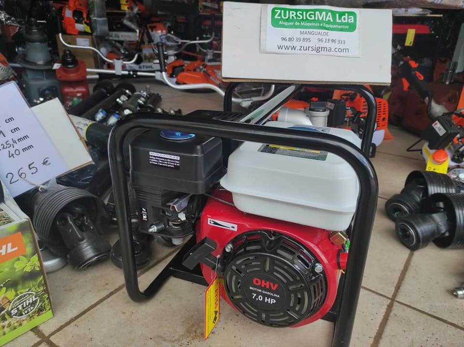 Motobomba Launtop Motor 7 HP com bomba alta pressão HM75 para redes de incêndio