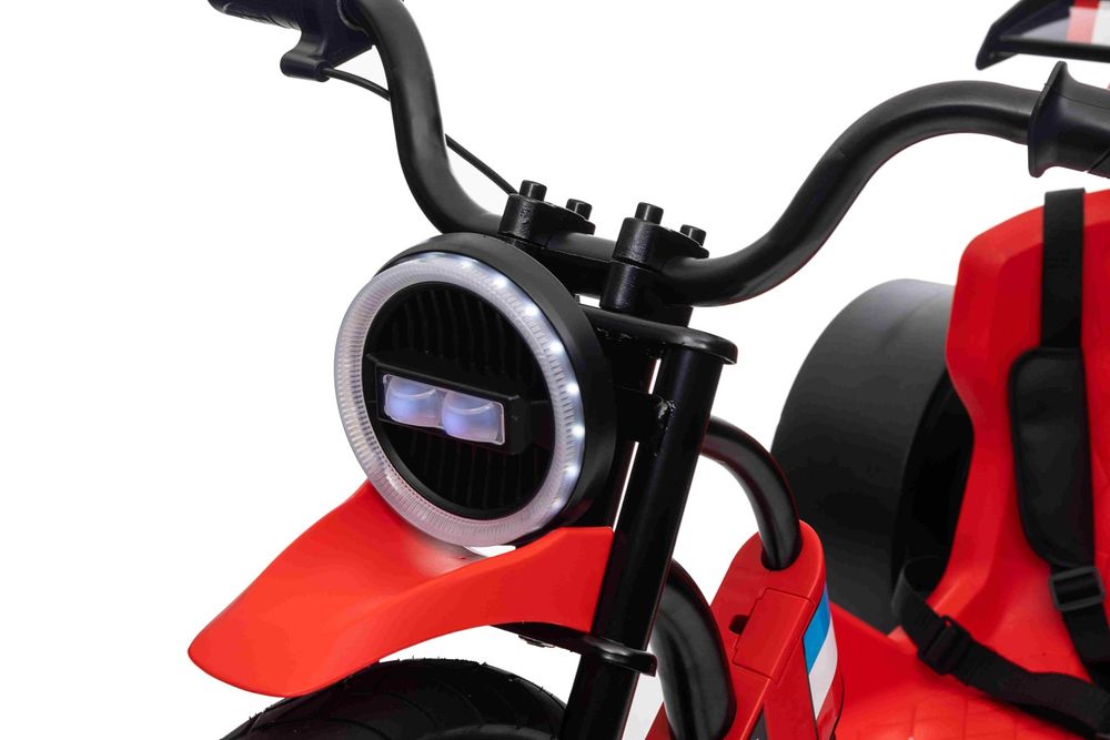 3-8 lat Max 70 KG 24V DRIFTUJĄCY Motor motocykl gokart  Czerwony