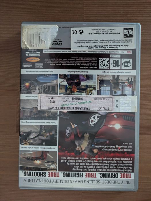 Jogo PS2 ( PlayStation 2 ) True Crime - Streets of L.A. (Opt. Estado)