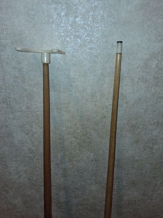 Kije bilardowe drewniane vintage 2 szt. bilard snooker retro