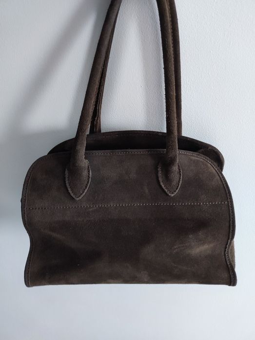 Kuferek [torebka] zamszowa skóra