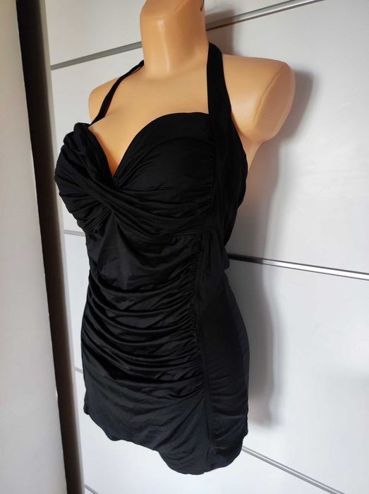 Resort r 50 wysmuklający strój kąpielowy plus size marszczenia