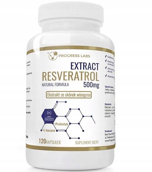 Resveratrol 500 mg Extract kapsułki - 120 kaps.