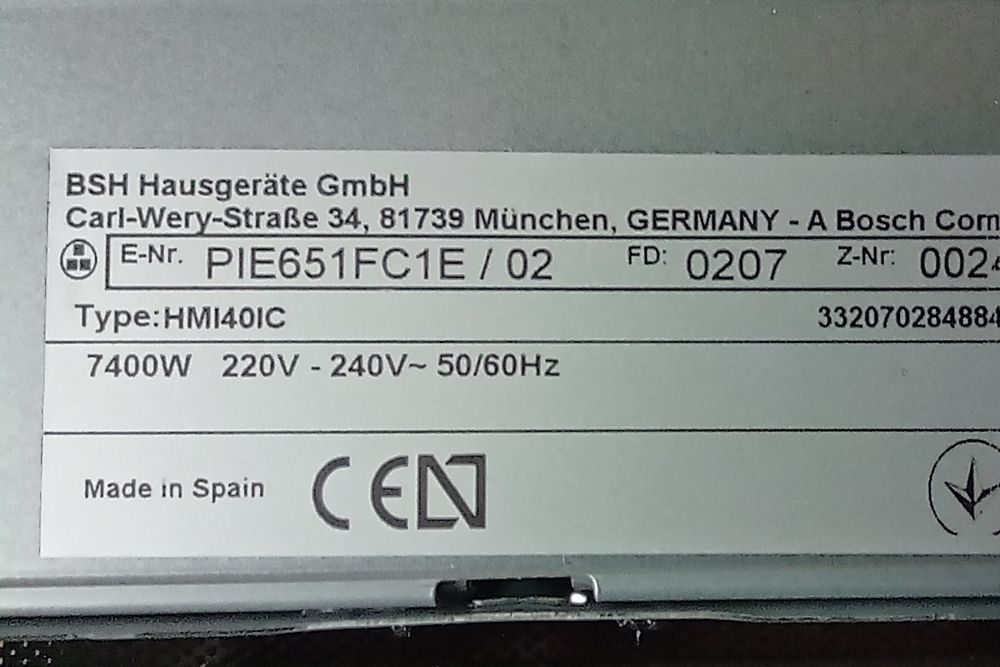 Placa de Indução Bosch de 60cm