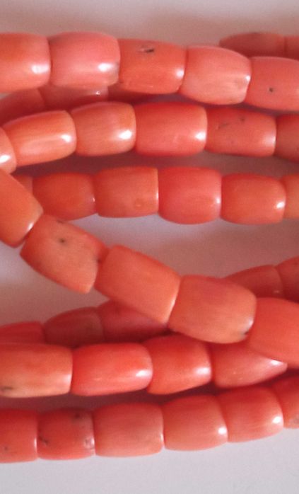 Намисто старовинне з рожевих коралів, 90 см.