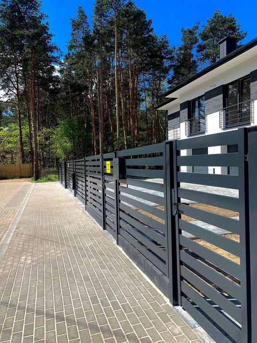 Ogrodzenie Panelowe ZESTAWY panel 3D słupek obejmy KOMPLET Transport