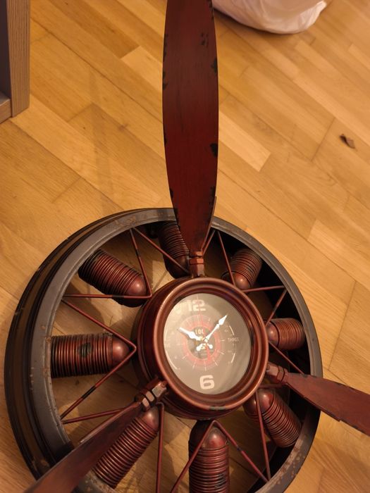 Relógio de parede estilo hélice de avião