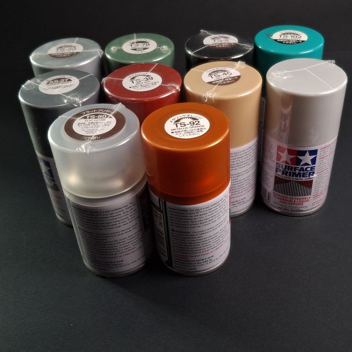 Farby spraye Tamiya Ts-30 78, 6 102, 39 46, 80 92 as-27 szpachla