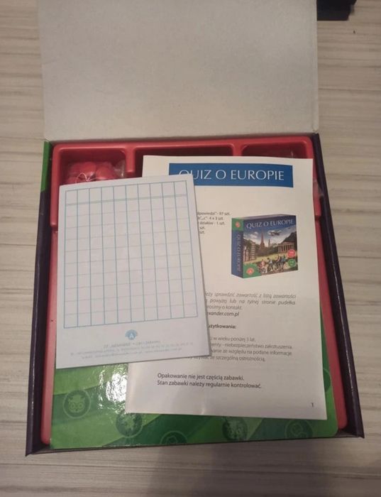 Gra planszowa Quiz o Europie.