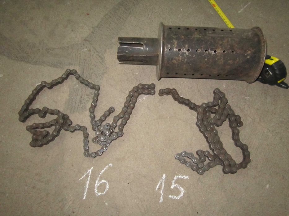 Цепь 15.  16. Пламегаситель комбайна.