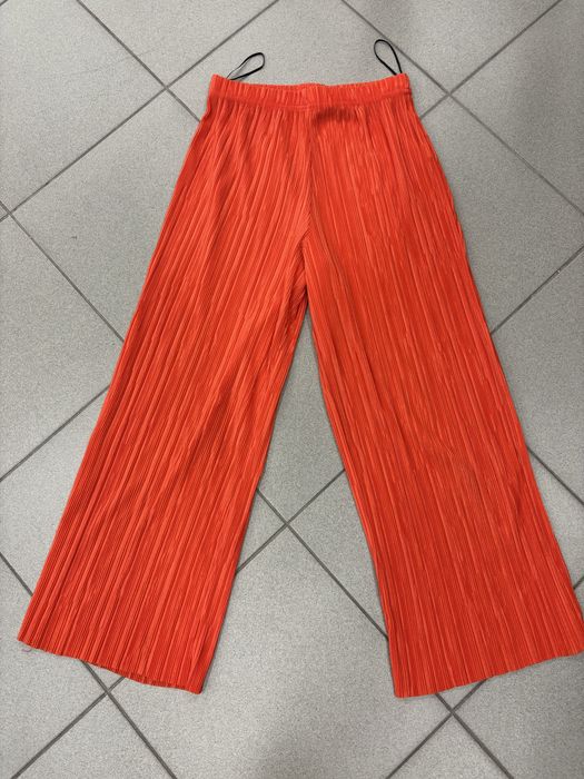 Szerokie spodnie wide leg bojówki rozm. S