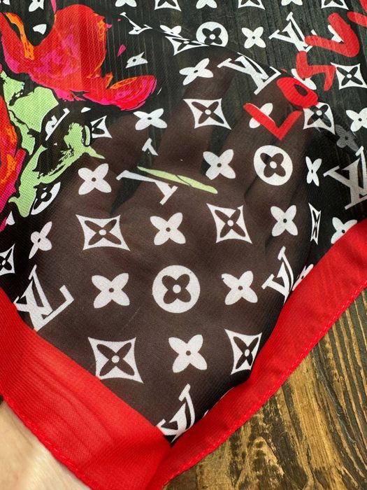 Шифоновий платок шарф хустка louis vuitton