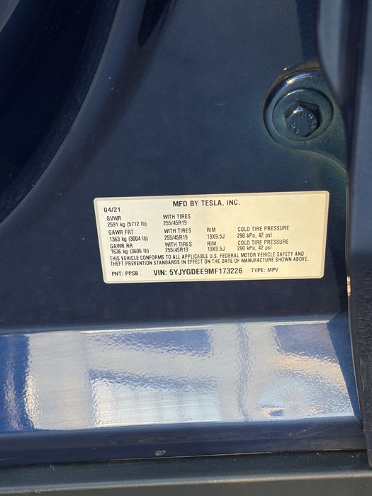 Tesla model Y 2021 рік 82 кВт