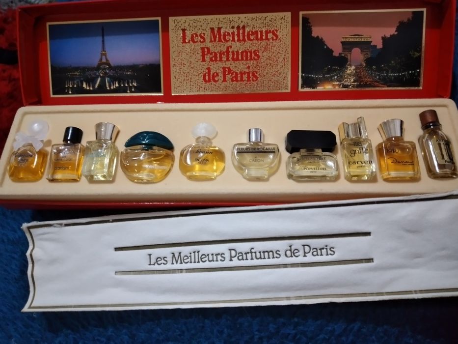 Caixa com os melhores perfumes de França