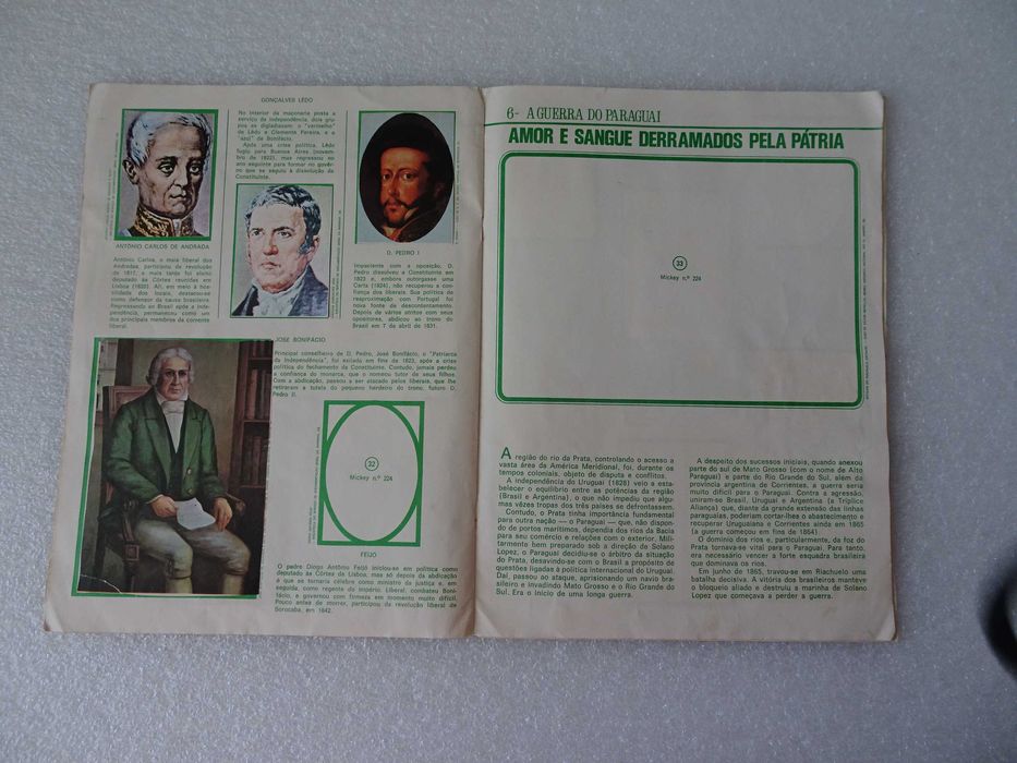 Caderneta de cromos Os Maiores Momentos da Nossa História - Abril f6