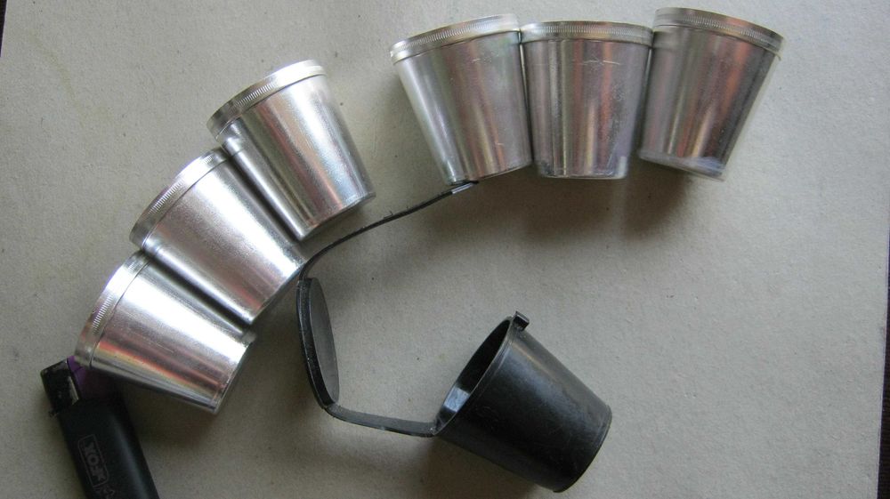 Набор коньячных стопок походный в футляре ссср