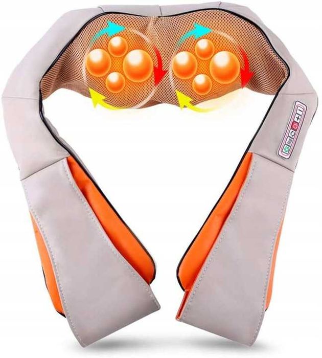 MASAŻER Szyi i karku do ciała pleców shiatsu 3D podgrzewany wibracyjny