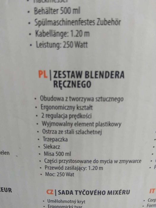 Blender ręczny TriStar 3 w jednym