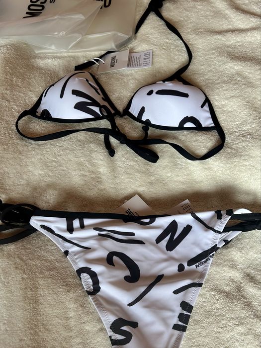 Bikini Moschino biało-czarne, nowe 38