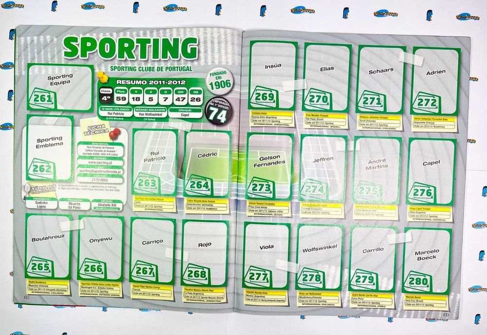 Caderneta Futebol 2012-13 Panini + 220 Cromos