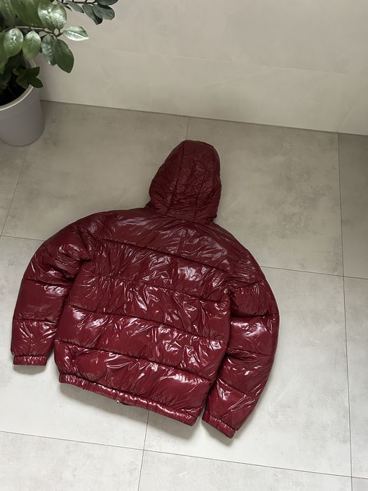 Shiny Red Puffer Coat Japan style