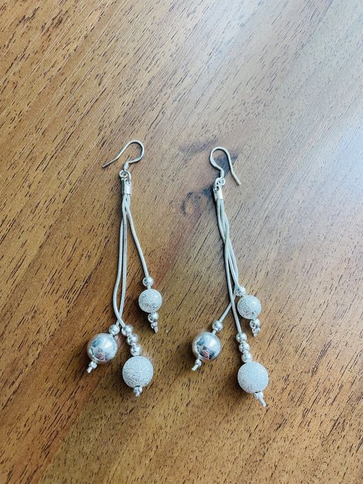 Сережки,кольє срібло 925 проба.