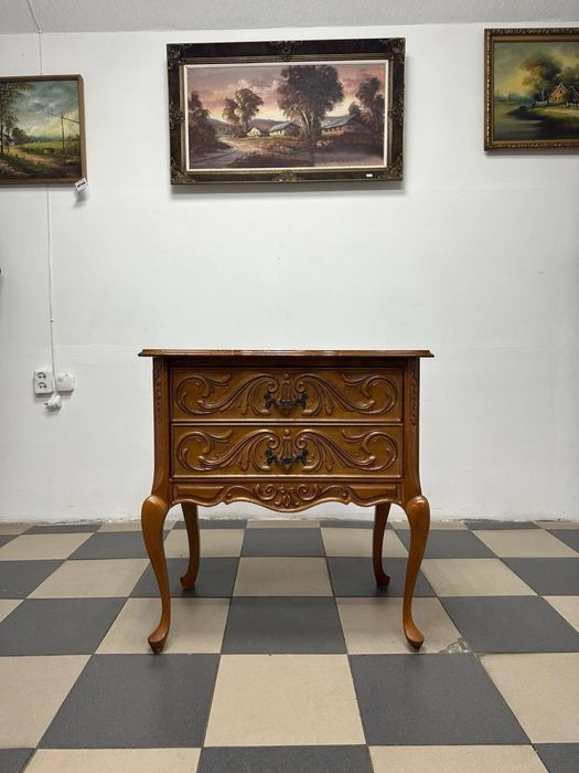 Приліжкова тумба комод Луі кабріоль резьба дерево 4096