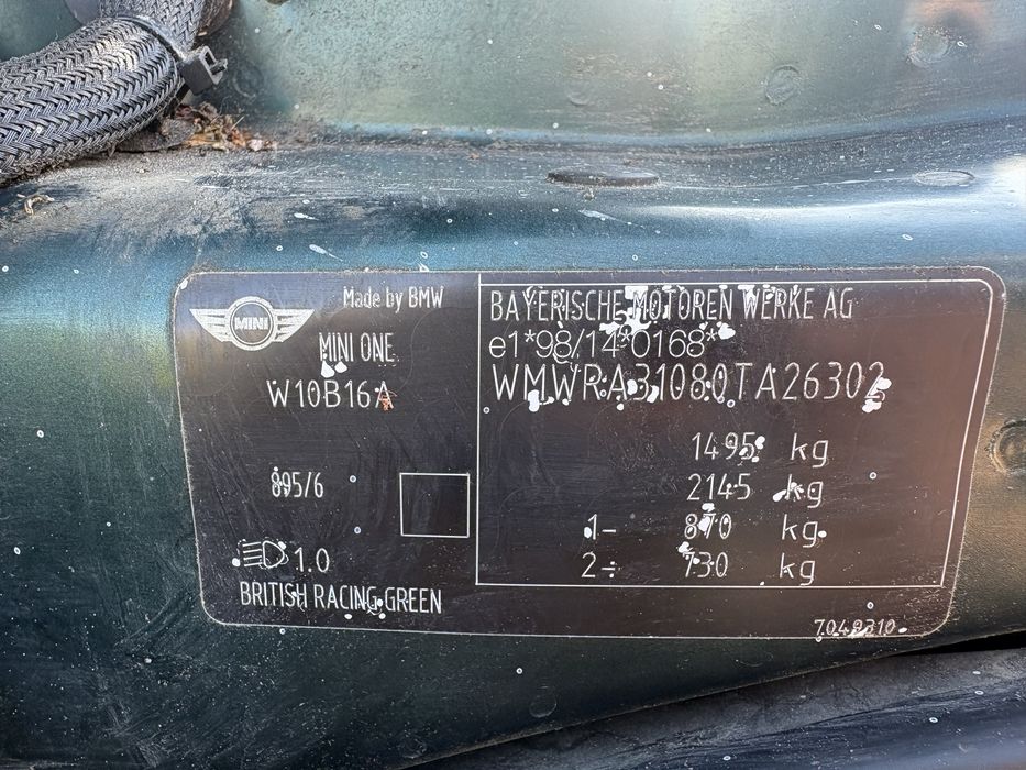 MINI One 1.6 Benzyna | 2003 | 166 tys. km | Zadbany |