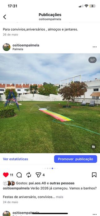 Alugo espaço  para festas Palmela