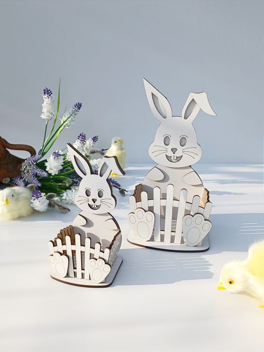 Кролик для цукерок, квітів, пасхальний декор