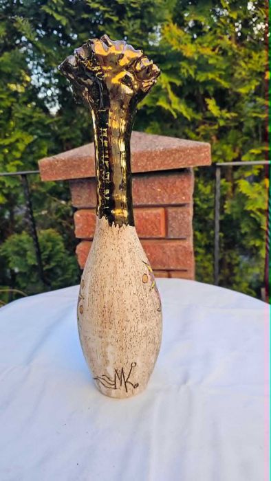 Wazon ceramiczny,sygn.M.K. lata 60,Szwecja
