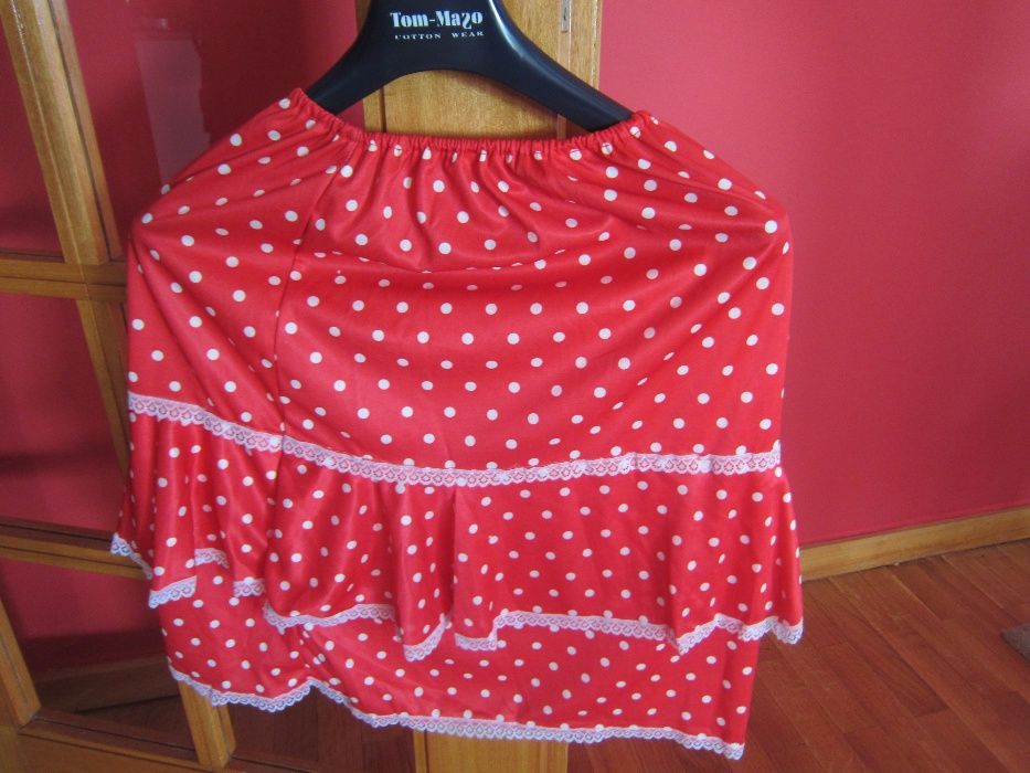 Fantasia de Carnaval - Espanhola Sevilhana - saia mais lenço 4/6 anos