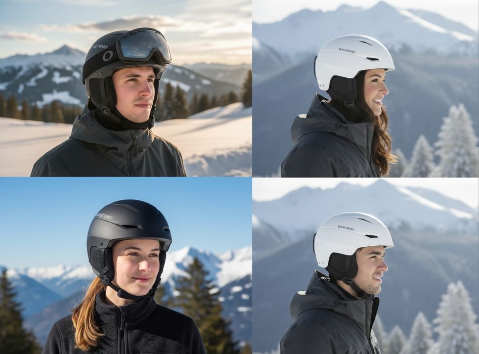 Black Crevice Ski Helmet 