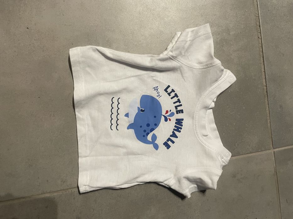Koszulka t-shirt 56 cm dziecięca biała