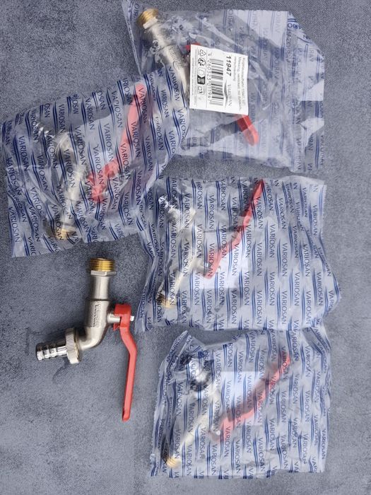 Zawór kulowy 1/2 całą. 5 szt. Nowe