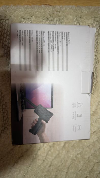 Mocna dmuchawa elektryczna led Bateria 7500mAh