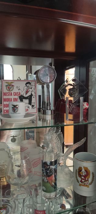 Móvel porta vidro novo peças coleção Benfica