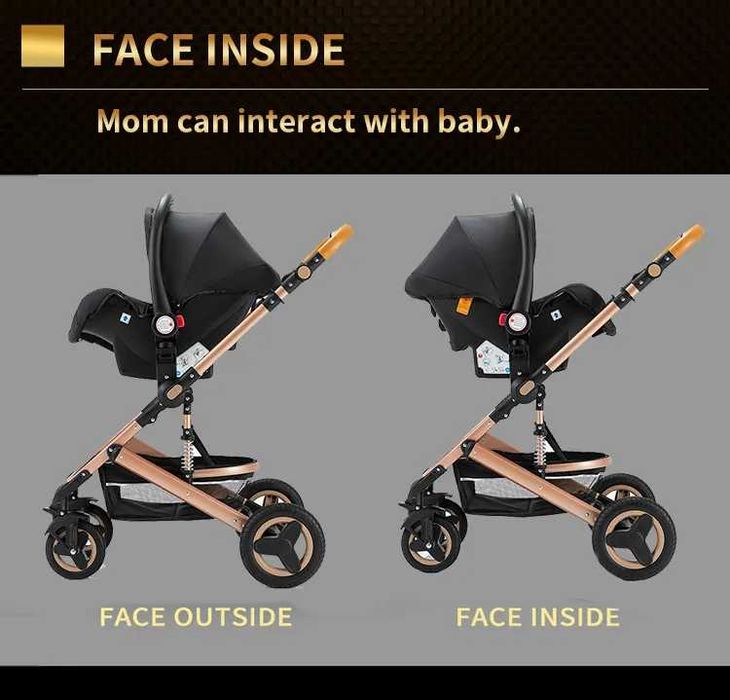 Luxuoso Carrinho de Bebé 3 em 1 c/ envio gratis!