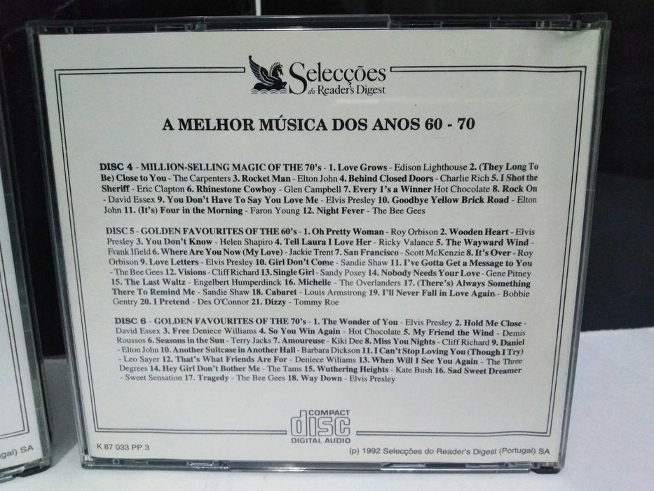 Cd A Melhor Música Dos Anos 60-70 Selecções Do Reader's Digest 6 Cds.