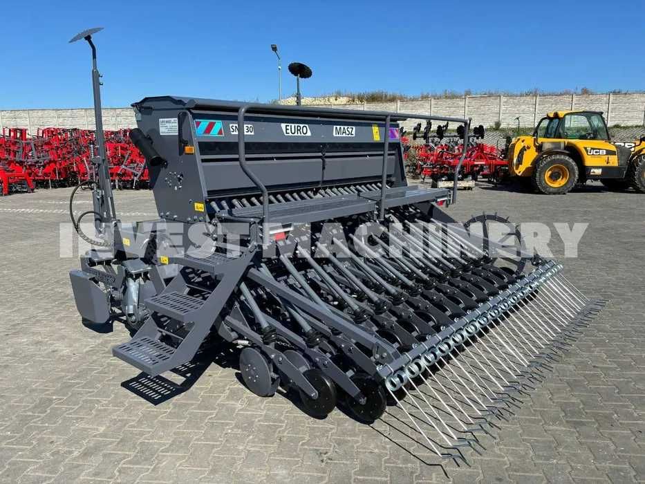 Zestaw uprawowo-siewny nabudowany EURO-MASZ 3m brona +siewnik agregat
