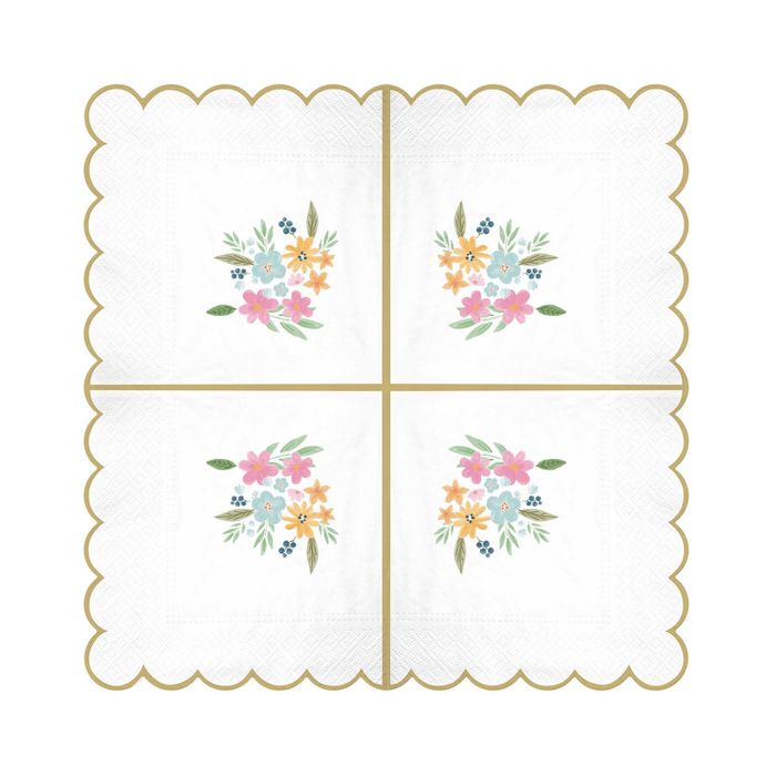 Serwetki papierowe jednorazowe "Kwiaty polne" 24cm/24cm 1opak./10szt.