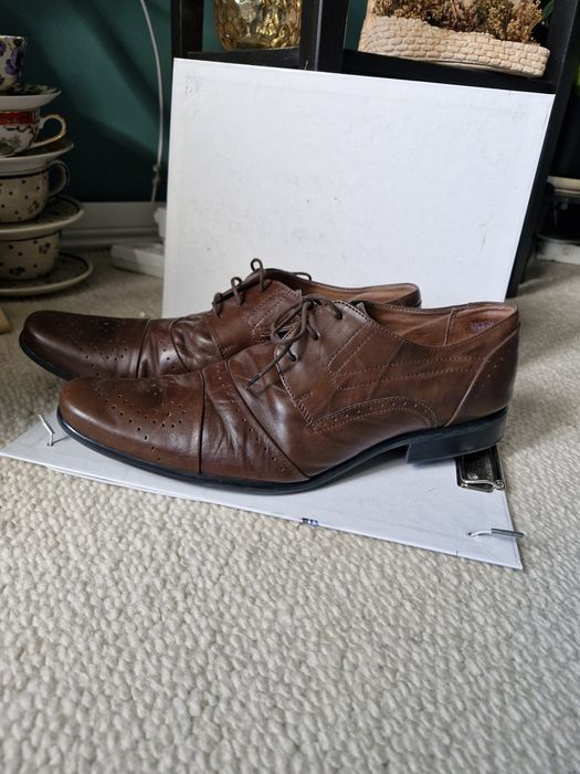 Męskie buty wizytowe Gregor 43 skóra brąz