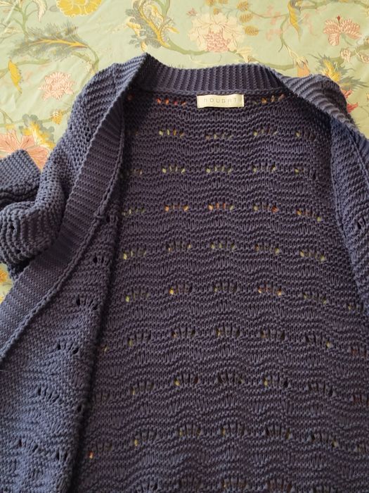 Granatowy sweter kardigan długi Nougat XL 42
